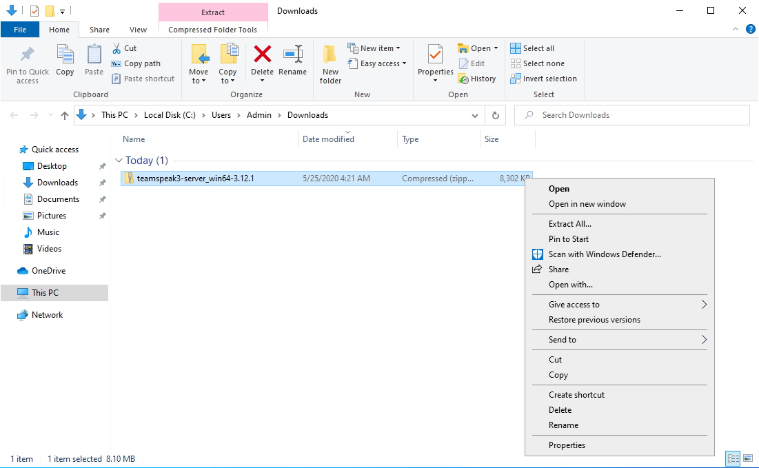 How to create a TeamSpeak server on your Windows RDP server